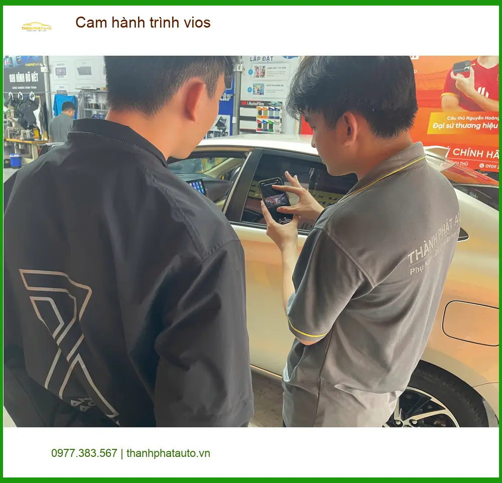 Chị An lắp cam hành trình Vios tại Quận 12 để ghi lại hành trình an toàn ảnh thực tế 2