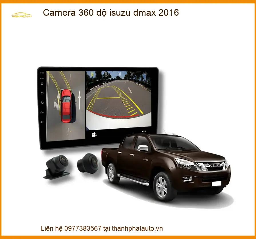 Camera 360 độ Isuzu D-Max 2016 - Địa Chỉ Lắp Đặt Chính Hãng Uy Tín TPHCM