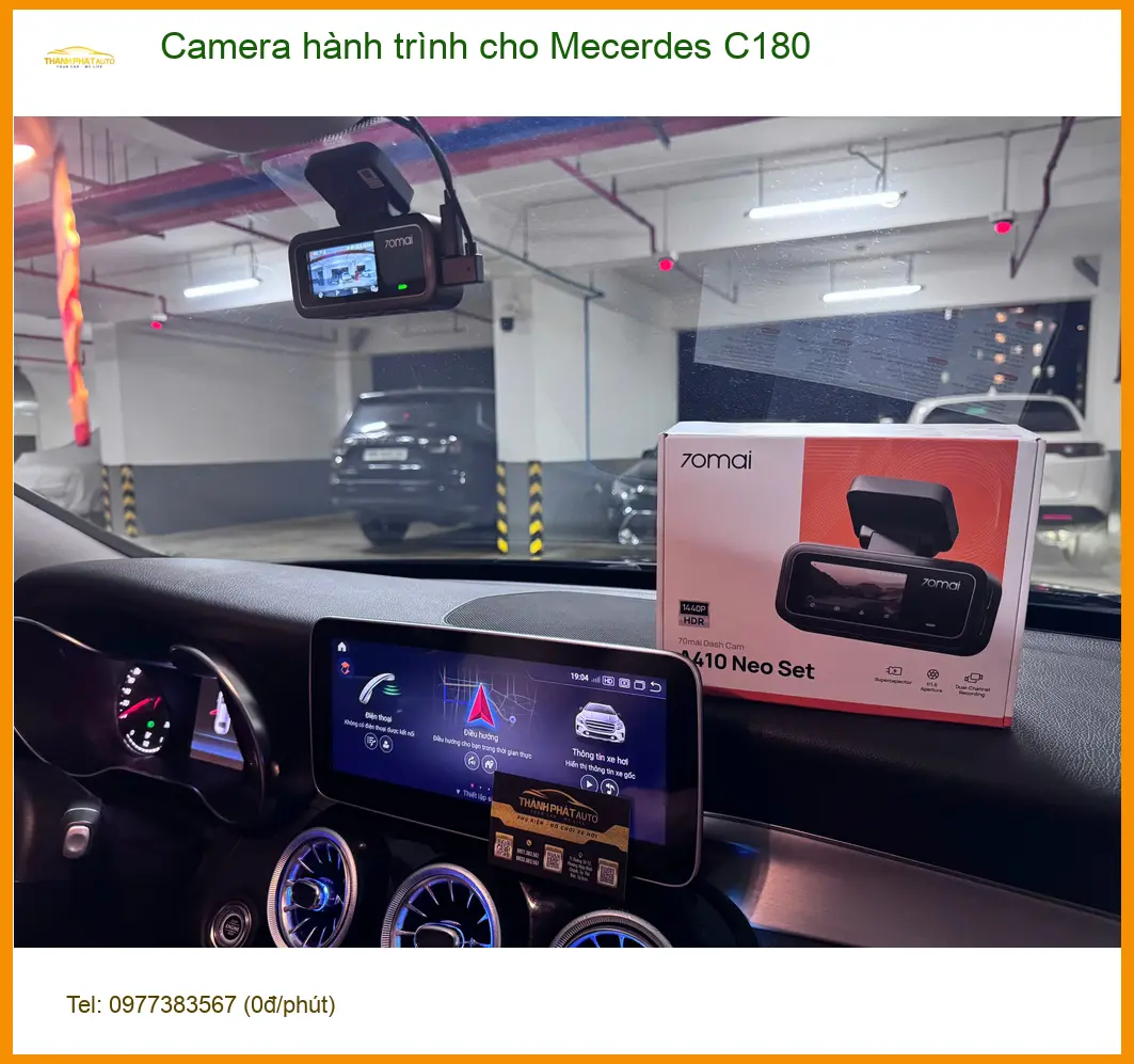 Chú Minh lắp camera hành trình Mercedes C180 tại Quận 9 cần an toàn ảnh thực tế 3