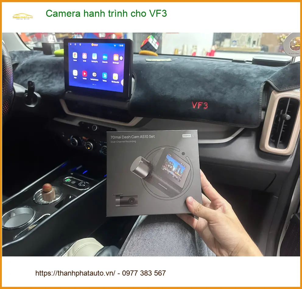 Anh Minh lắp Camera hành trình cho VinFast VF3 tại Quận 12 để ghi lại mọi cung đường