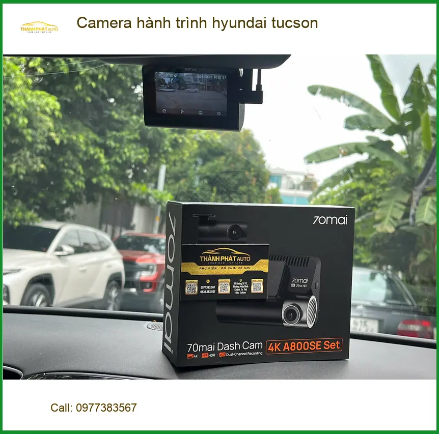 Chị Lan Anh lắp Camera hành trình Hyundai Tucson Quận 9 để đảm bảo an toàn. ảnh thực tế 2