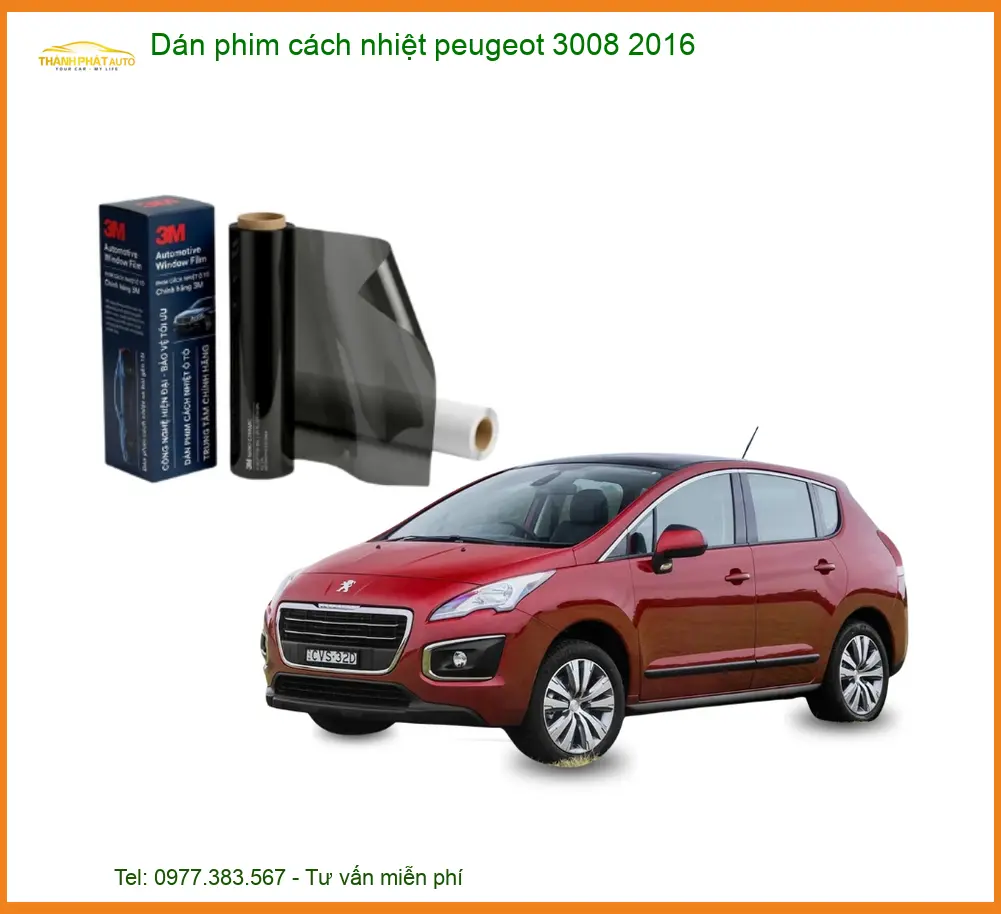 Dán Phim Cách Nhiệt Peugeot 3008 2016 - Địa Chỉ Lắp Đặt Chính Hãng TPHCM