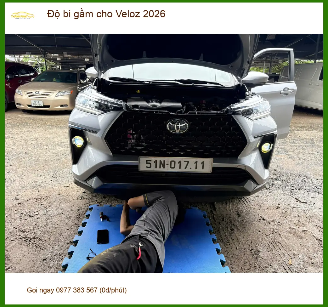 Anh Hoàng Minh độ bi gầm Veloz 2026 tại Thủ Đức cho ánh sáng tốt hơn ảnh thực tế 3