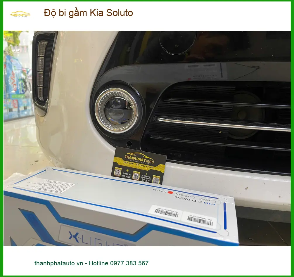 Anh Khang độ bi gầm Kia Soluto tại Quận 9 để cải thiện tầm nhìn khi lái xe đêm ảnh thực tế 2