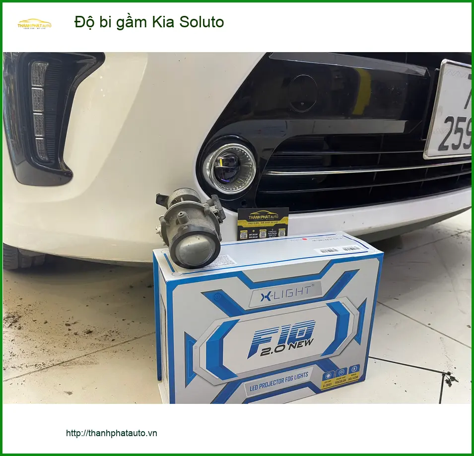 Anh Khang độ bi gầm Kia Soluto tại Quận 9 để cải thiện tầm nhìn khi lái xe đêm ảnh thực tế 4