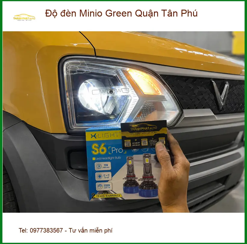 Trung Tâm Độ Đèn Ô Tô đèn Minio Green Quận Tân Phú - Nâng Cấp Chính Hãng ảnh thực tế 3