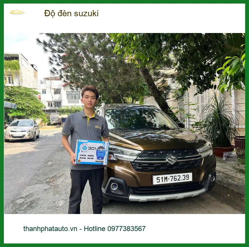 Anh Tùng độ đèn Suzuki Swift tại Quận Thủ Đức vì đèn zin quá tối khi đi đêm ảnh thực tế 2