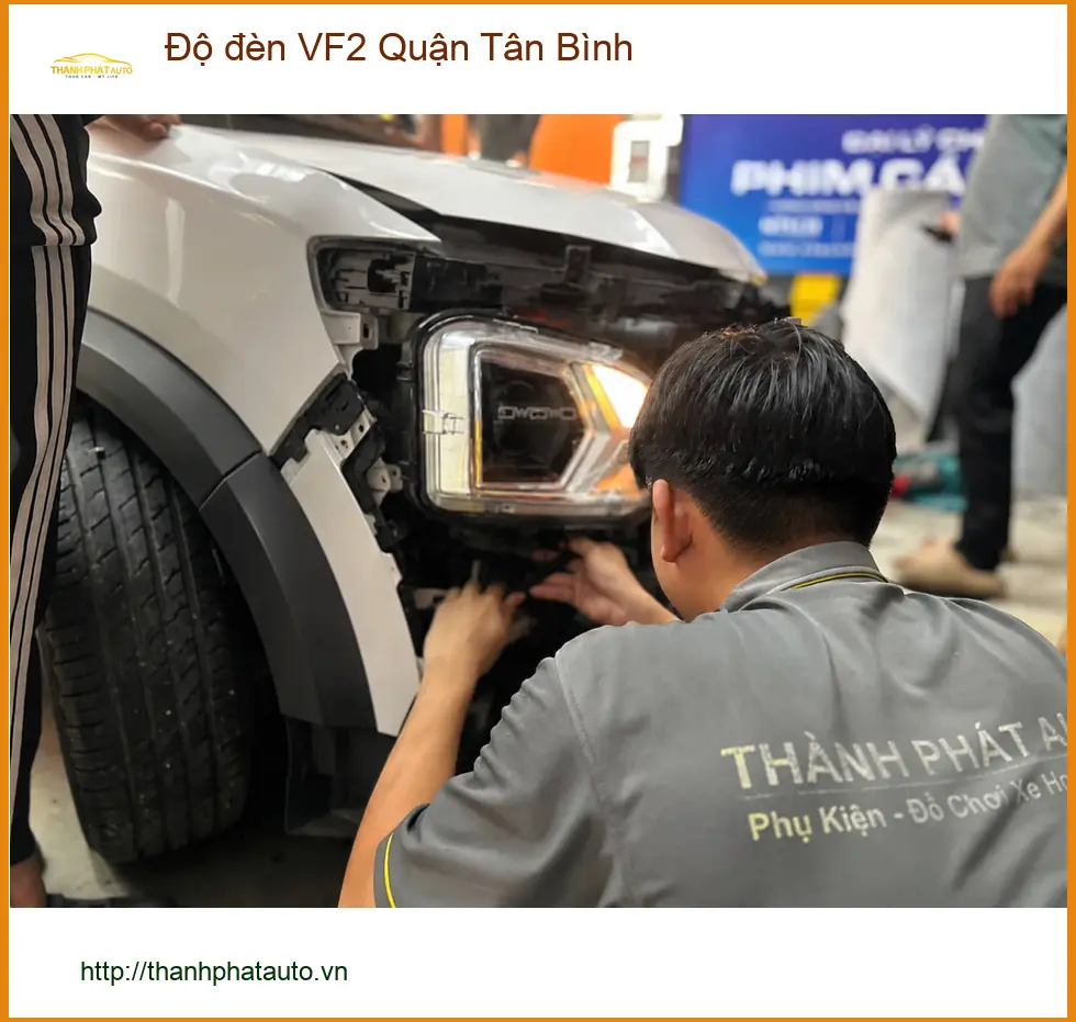 Trung Tâm Độ Đèn Ô Tô đèn VF2 Quận Tân Bình - Nâng Cấp Chính Hãng ảnh thực tế 2
