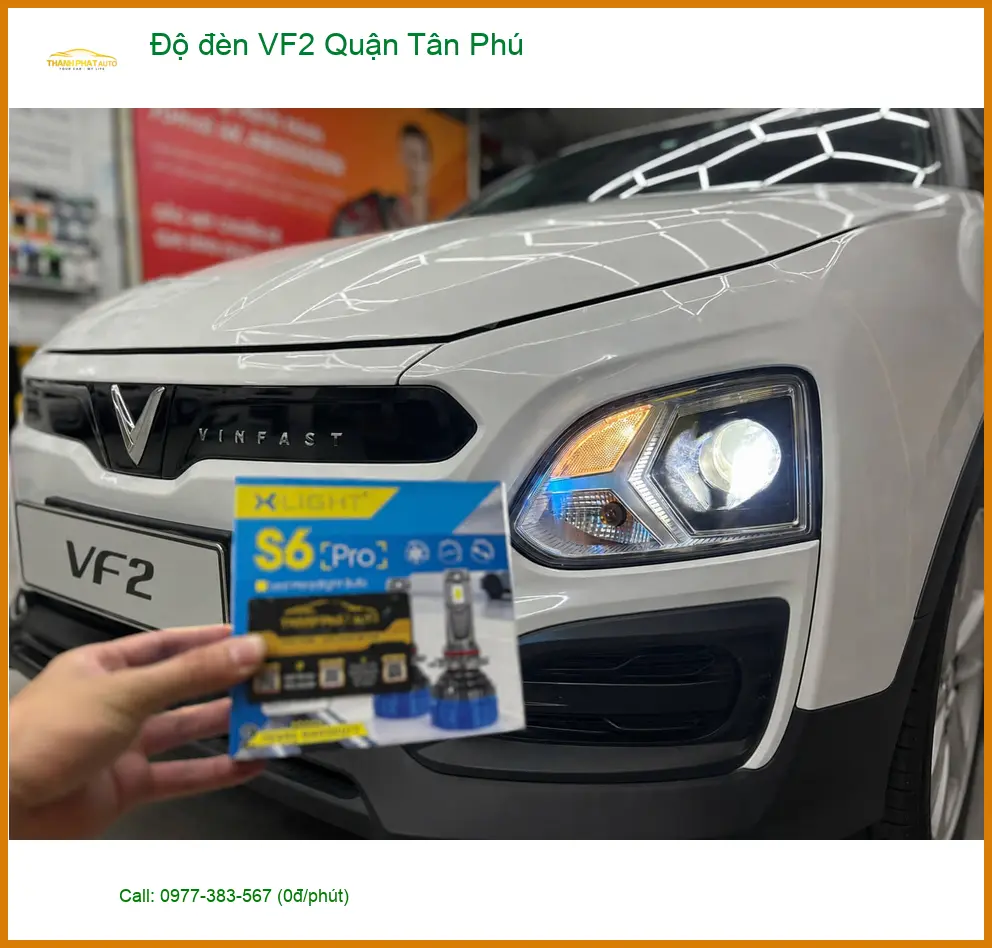 Trung Tâm Độ Đèn Ô Tô đèn VF2 Quận Tân Phú - Nâng Cấp Chính Hãng ảnh thực tế 3