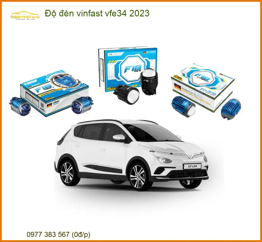 Độ đèn VinFast VF e34 2023 - Địa Chỉ Lắp Đặt Chính Hãng, Giá Tốt TPHCM