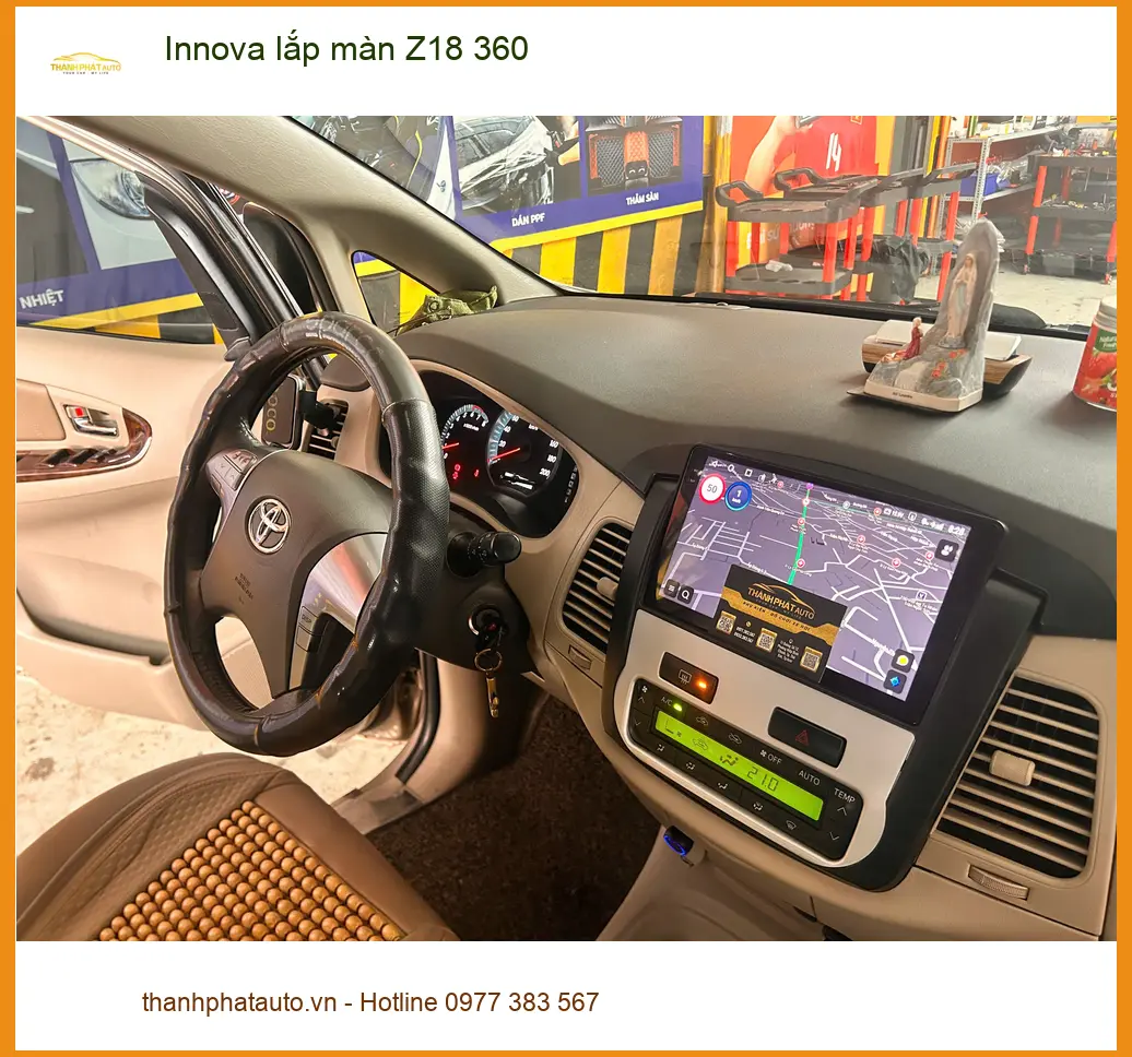 Anh Khải lắp màn hình Z18 360 cho Innova tại Quận 12 để an tâm hơn khi đỗ xe ảnh thực tế 4