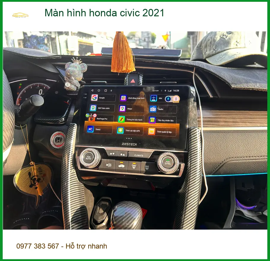Anh Kiên lắp màn hình Honda Civic 2021 tại Quận 12 để nâng tầm trải nghiệm lái