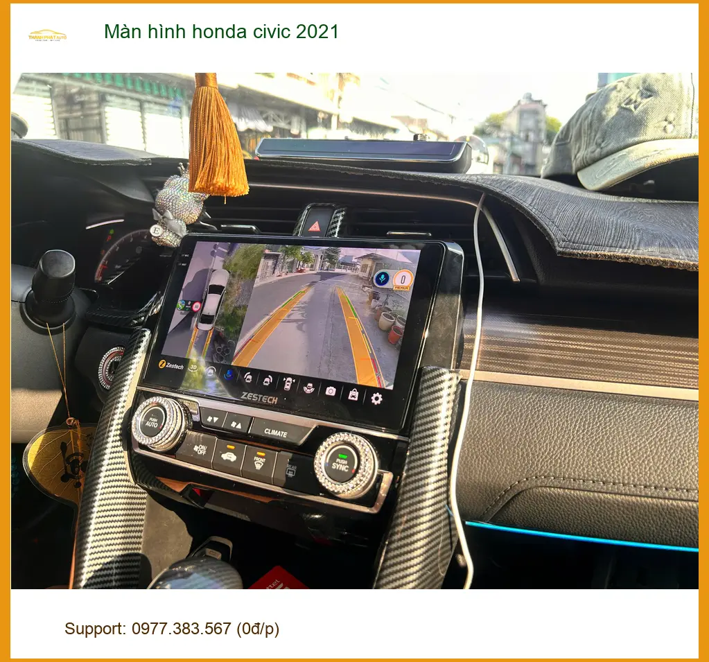 Anh Kiên lắp màn hình Honda Civic 2021 tại Quận 12 để nâng tầm trải nghiệm lái ảnh thực tế 4