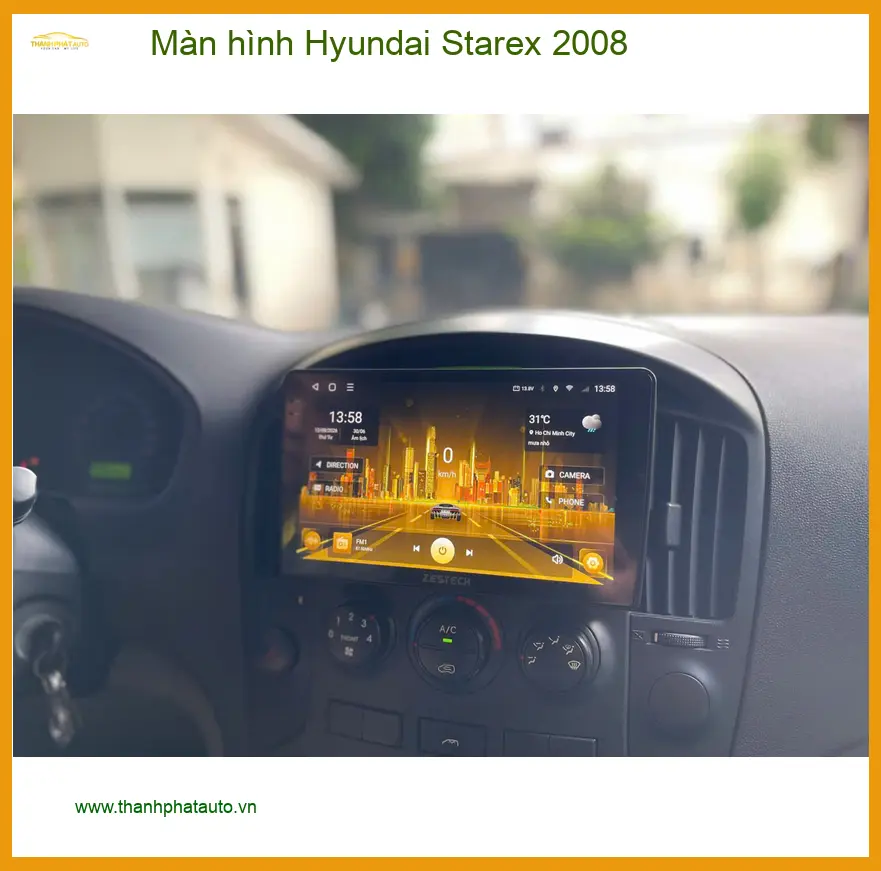 Chị Minh Thư lắp màn hình Hyundai Starex 2008 Quận 12 uy tín