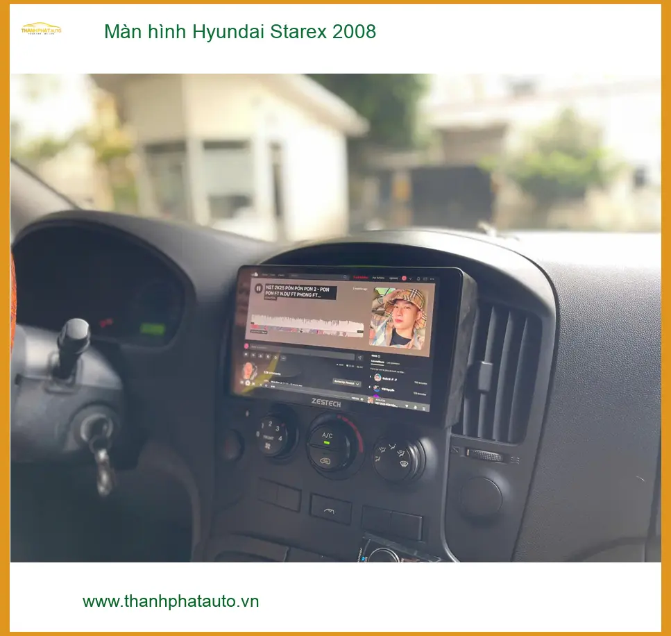 Chị Minh Thư lắp màn hình Hyundai Starex 2008 Quận 12 uy tín ảnh thực tế 2