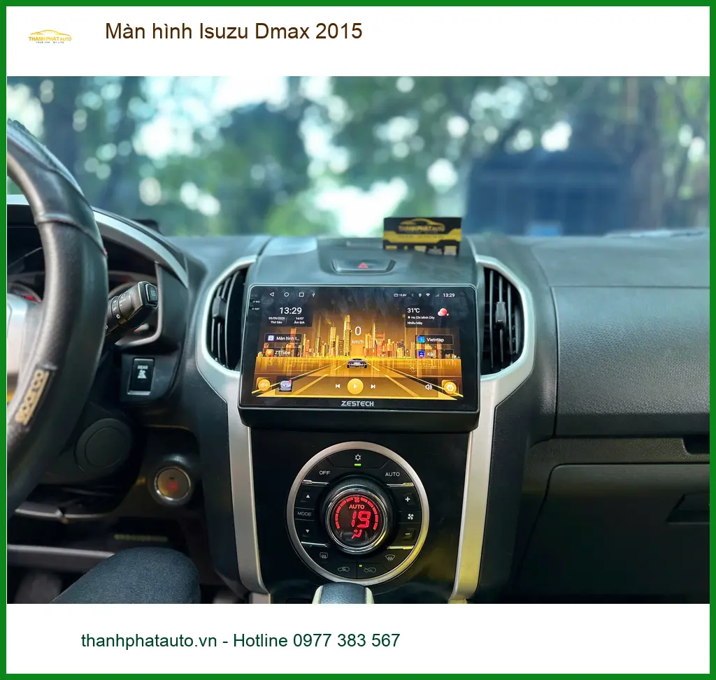 Anh Khang lắp màn hình Isuzu Dmax 2015 tại Quận 9 vì màn hình zin đã cũ và kém nhạy ảnh thực tế 2