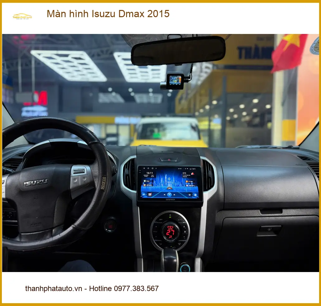 Anh Khang lắp màn hình Isuzu Dmax 2015 tại Quận 9 vì màn hình zin đã cũ và kém nhạy ảnh thực tế 3