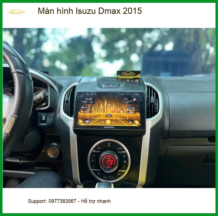 Anh Khải lắp màn hình Isuzu Dmax 2015 tại Thủ Đức vì màn zin đã hỏng