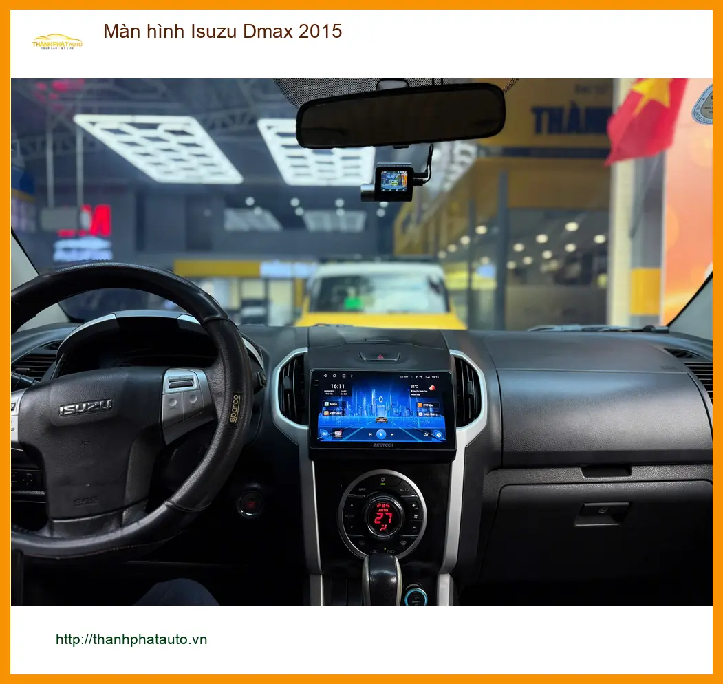 Chú Lâm lắp màn hình Isuzu Dmax 2015 tại Quận 12 vì màn hình cũ bị đơ liên tục ảnh thực tế 3