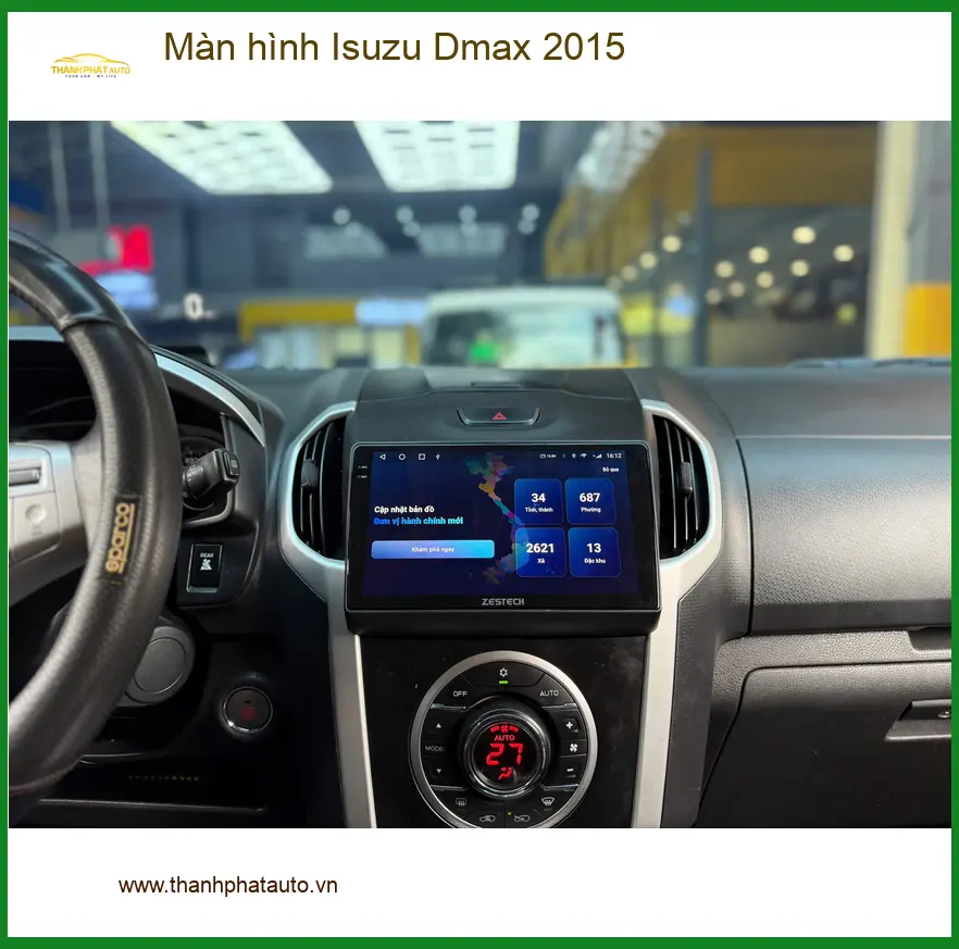 Chú Lâm lắp màn hình Isuzu Dmax 2015 tại Quận 12 vì màn hình cũ bị đơ liên tục ảnh thực tế 4