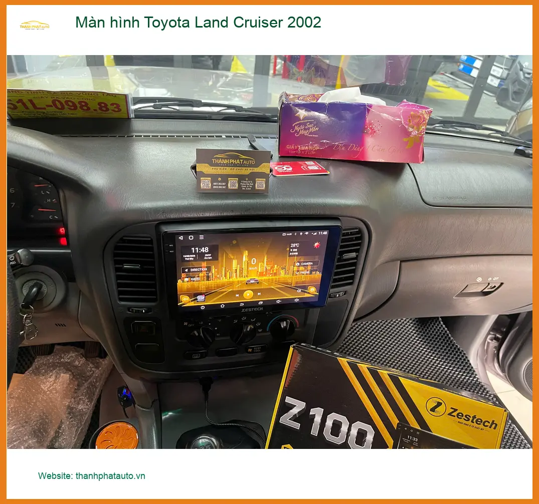 Bác Lâm nâng cấp màn hình Android cho Toyota Land Cruiser 2002 tại Quận 9.