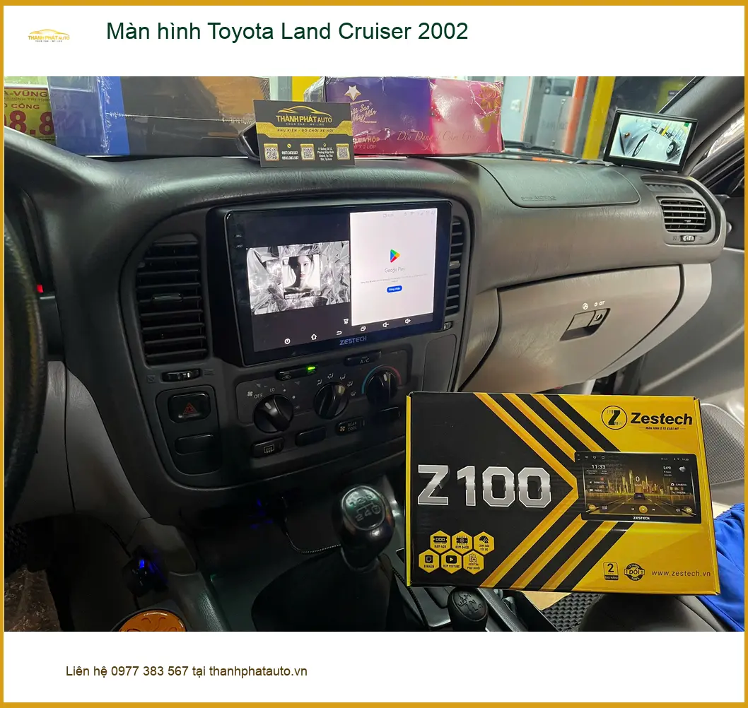 Bác Lâm nâng cấp màn hình Android cho Toyota Land Cruiser 2002 tại Quận 9. ảnh thực tế 2