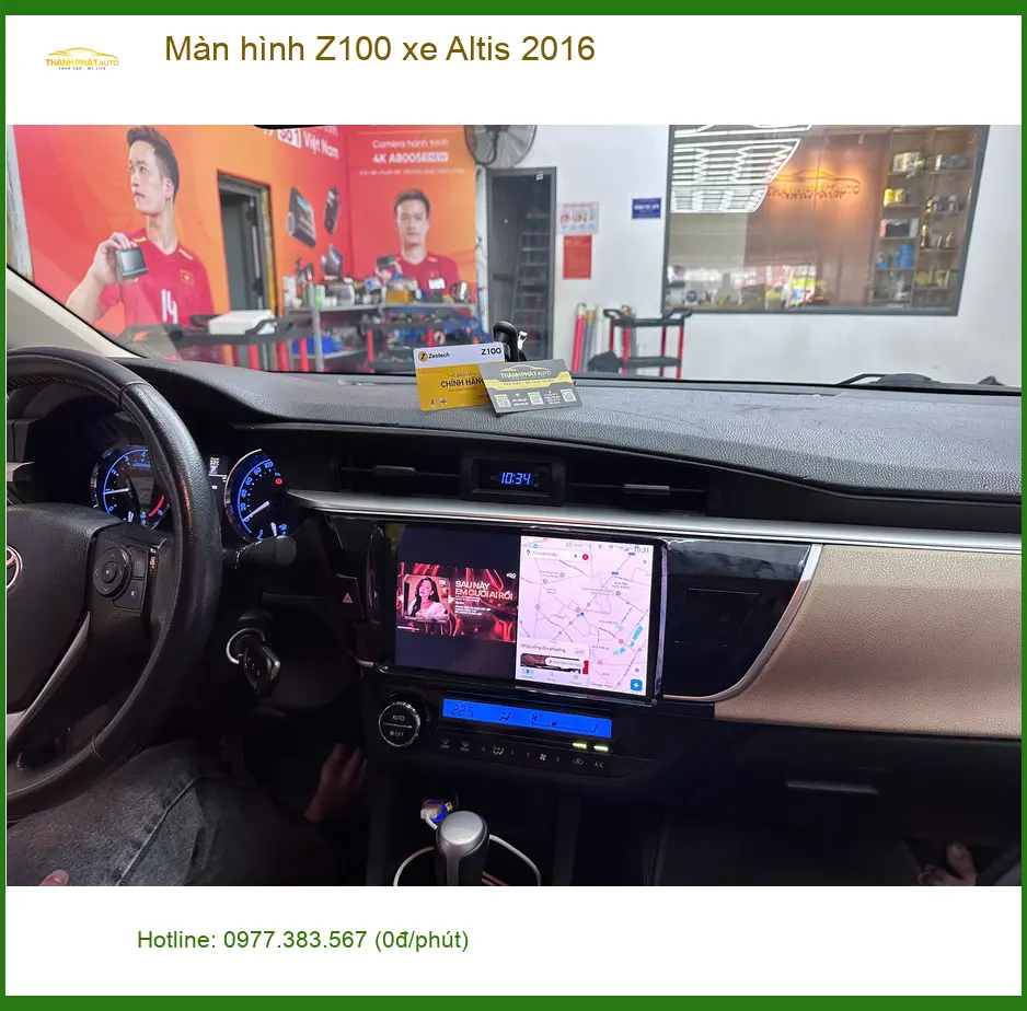 Anh Quang lắp Màn hình Z100 xe Altis 2016 ở Quận 12, nâng tầm giải trí