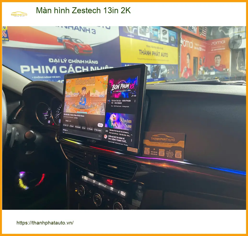 Chị Lan Anh lắp Màn hình Zestech 13in 2K cho Kia Carnival ở Quận 12