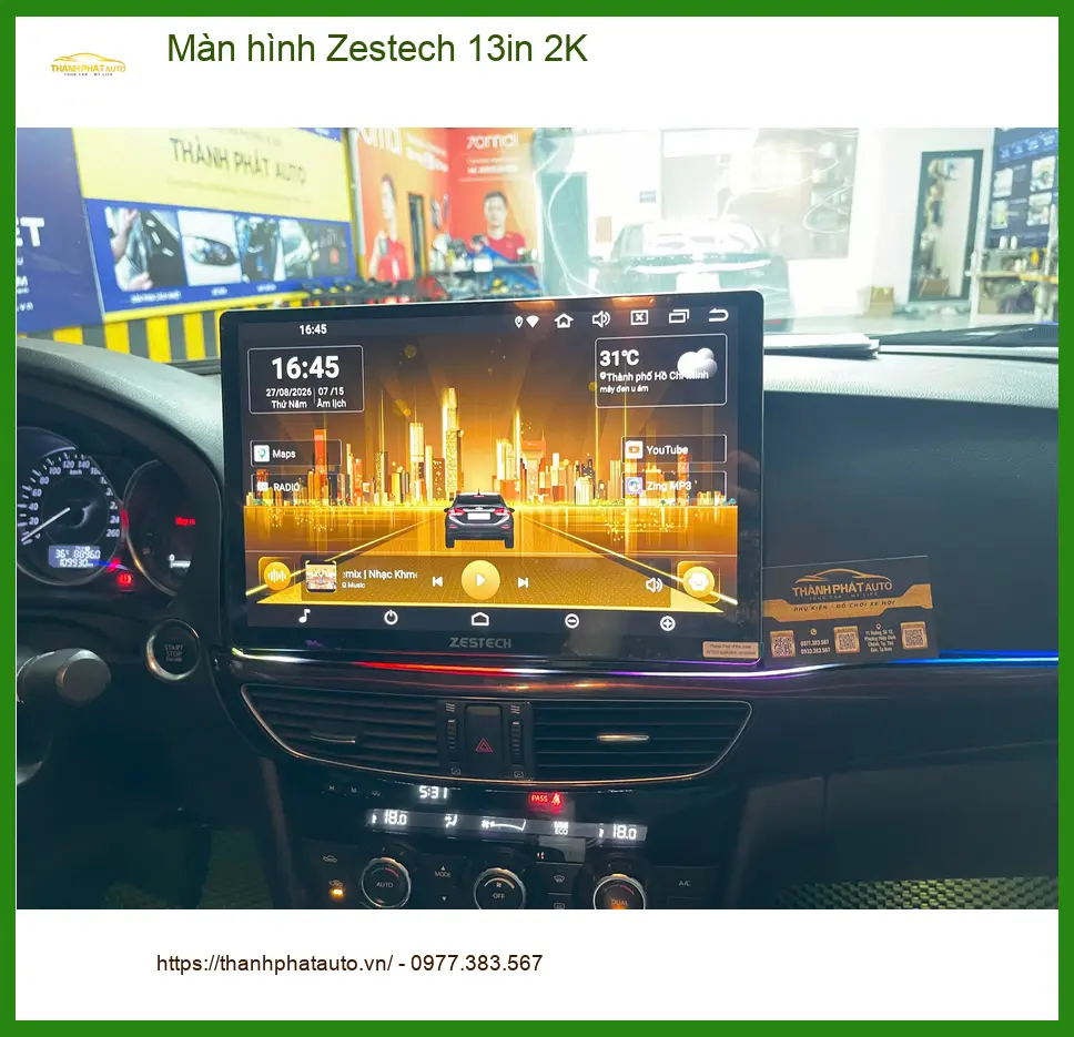 Chị Lan Anh lắp Màn hình Zestech 13in 2K cho Kia Carnival ở Quận 12 ảnh thực tế 3
