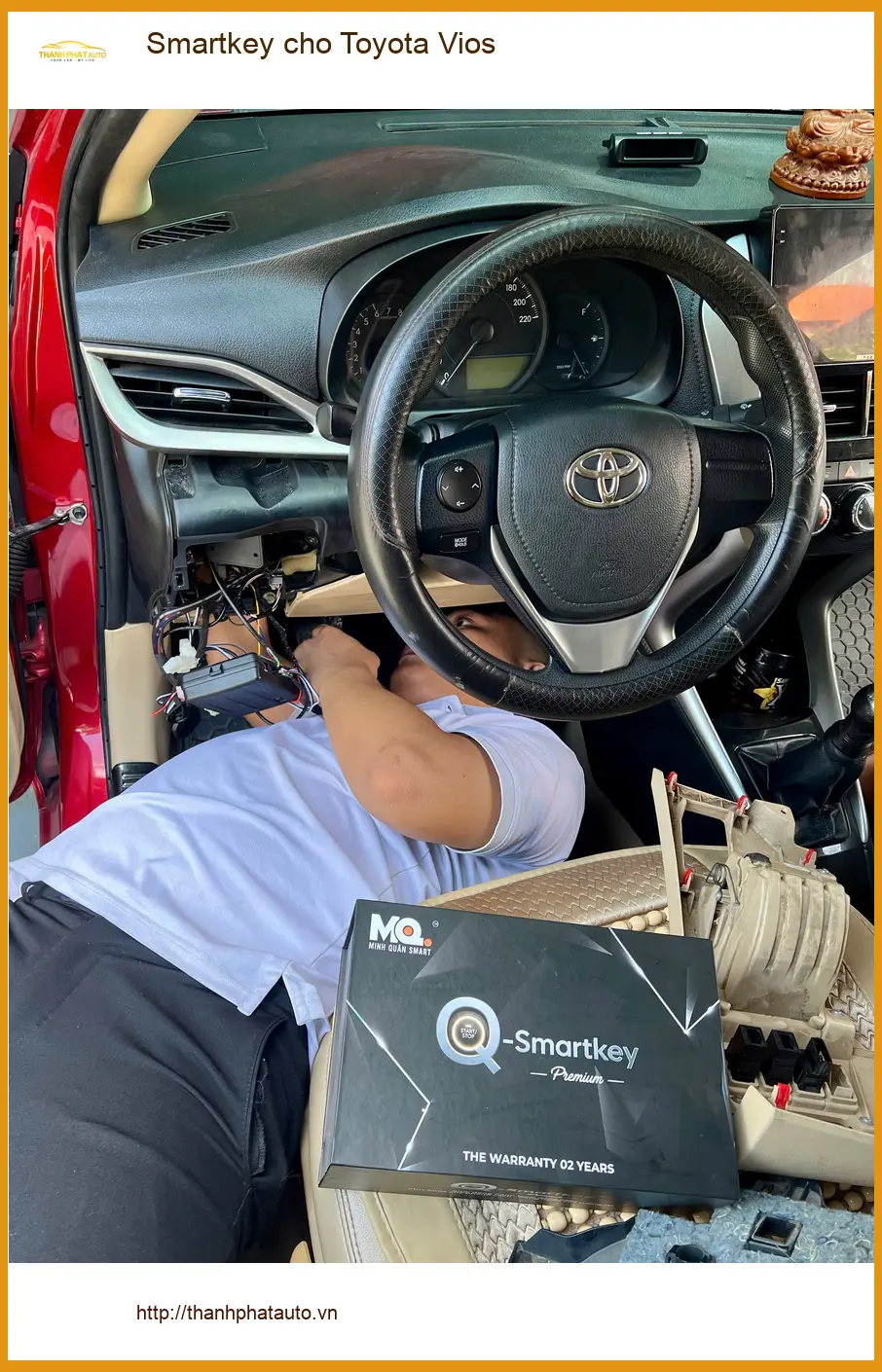 Anh Khải lắp Smartkey Toyota Vios tại Thủ Đức khi chìa khóa cũ hay kẹt