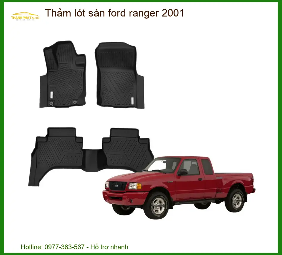 Thảm Lót Sàn Ô Tô Ford Ranger 2001 Cao Cấp - Địa Chỉ Lắp Đặt Uy Tín TPHCM