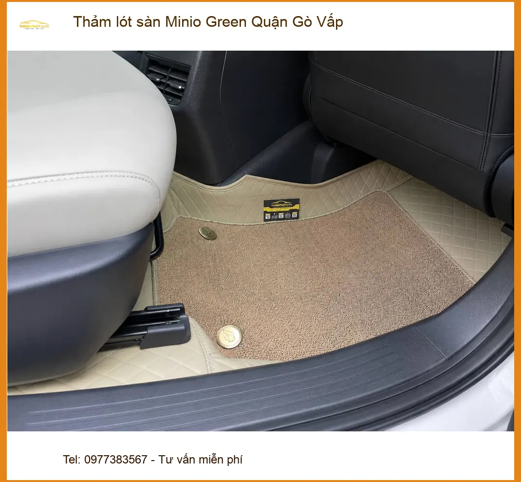 Nơi Lắp Thảm Lót Sàn Ô Tô lót sàn Minio Green Quận Gò Vấp - Giá Tốt TPHCM