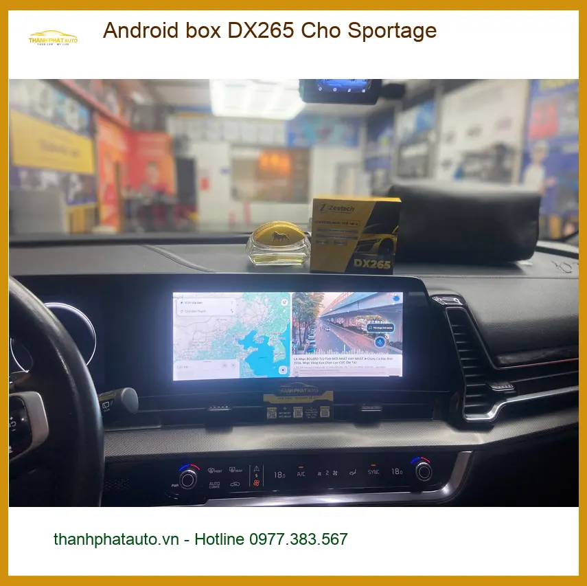 Anh Minh lắp Android Box DX265 cho Sportage tại Quận 12 trải nghiệm tiện ích