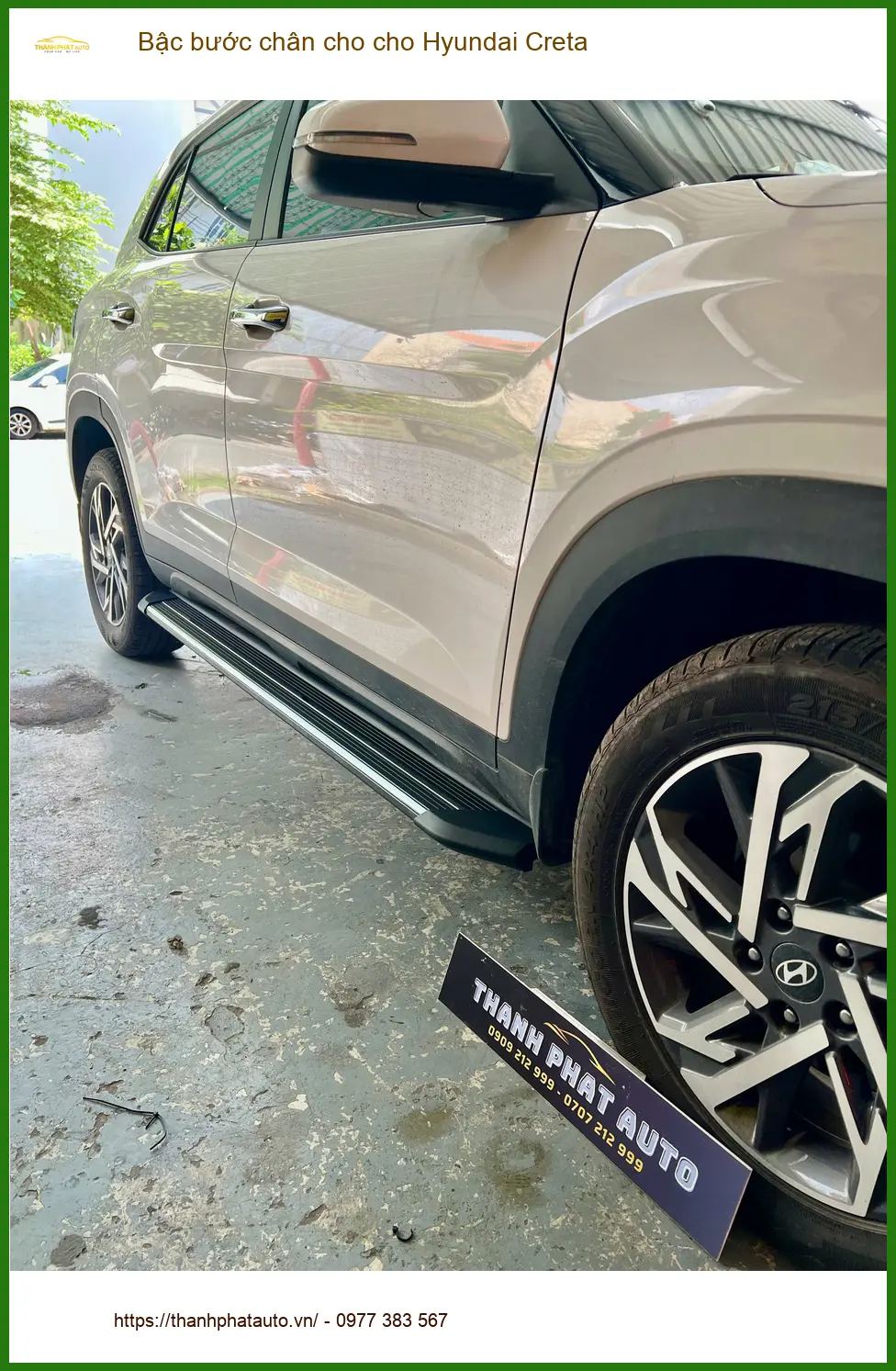 Chị Phương lắp bậc bước chân cho Hyundai Creta ở Quận Thủ Đức để gia đình tiện lên xuống ảnh thực tế 2