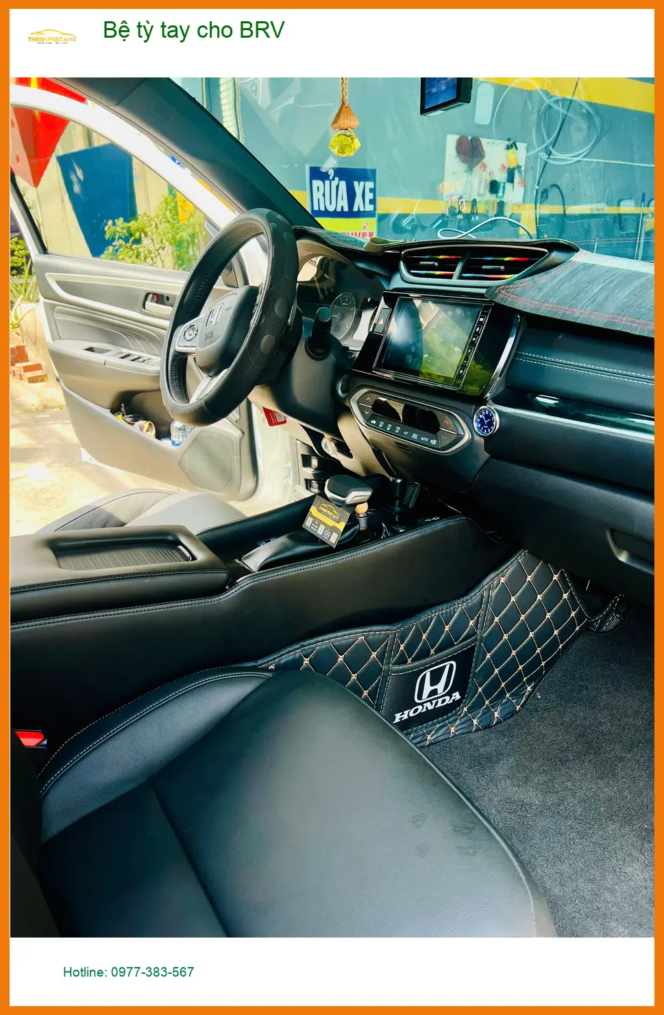 Anh Khôi lắp bệ tỳ tay cho Honda BRV tại Quận 9 để lái xe thoải mái hơn ảnh thực tế 4