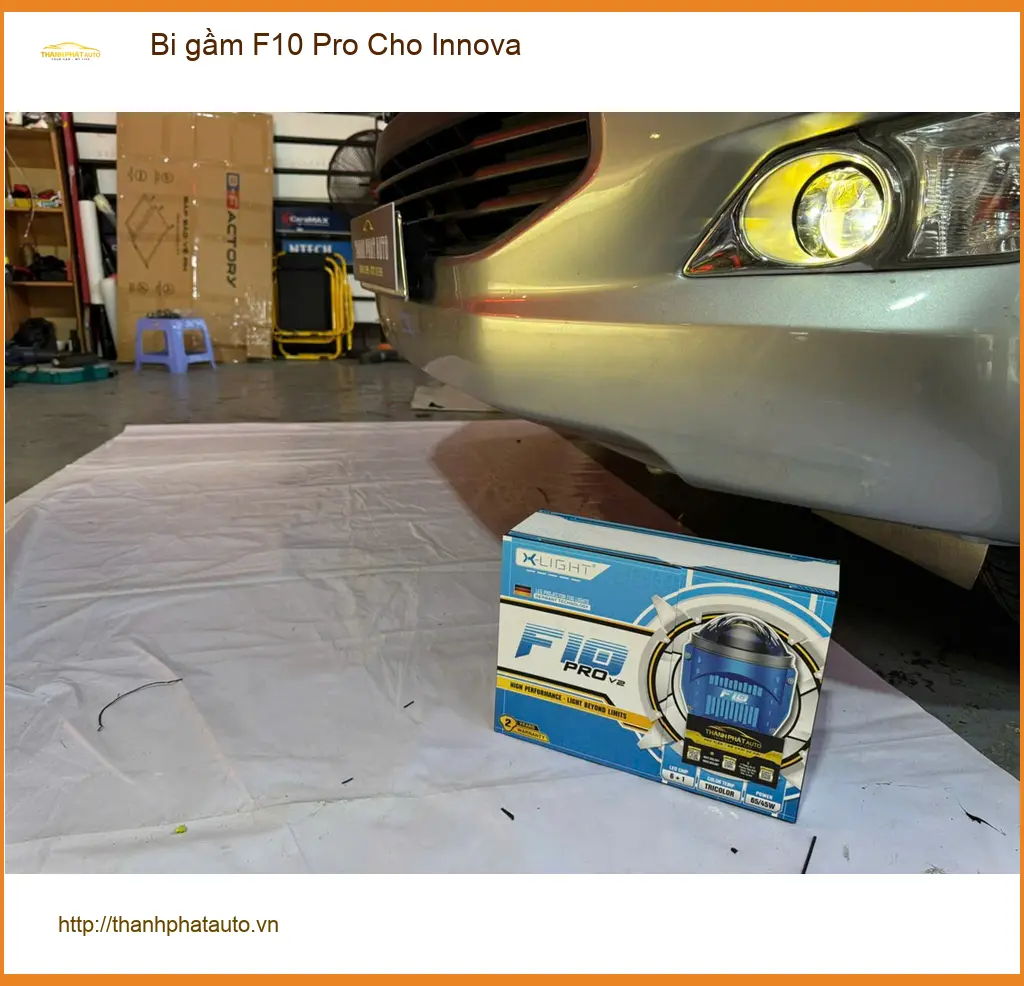 Chú Tấn lắp bi gầm F10 Pro cho Toyota Innova tại Quận Thủ Đức vì đèn zin yếu ảnh thực tế 2