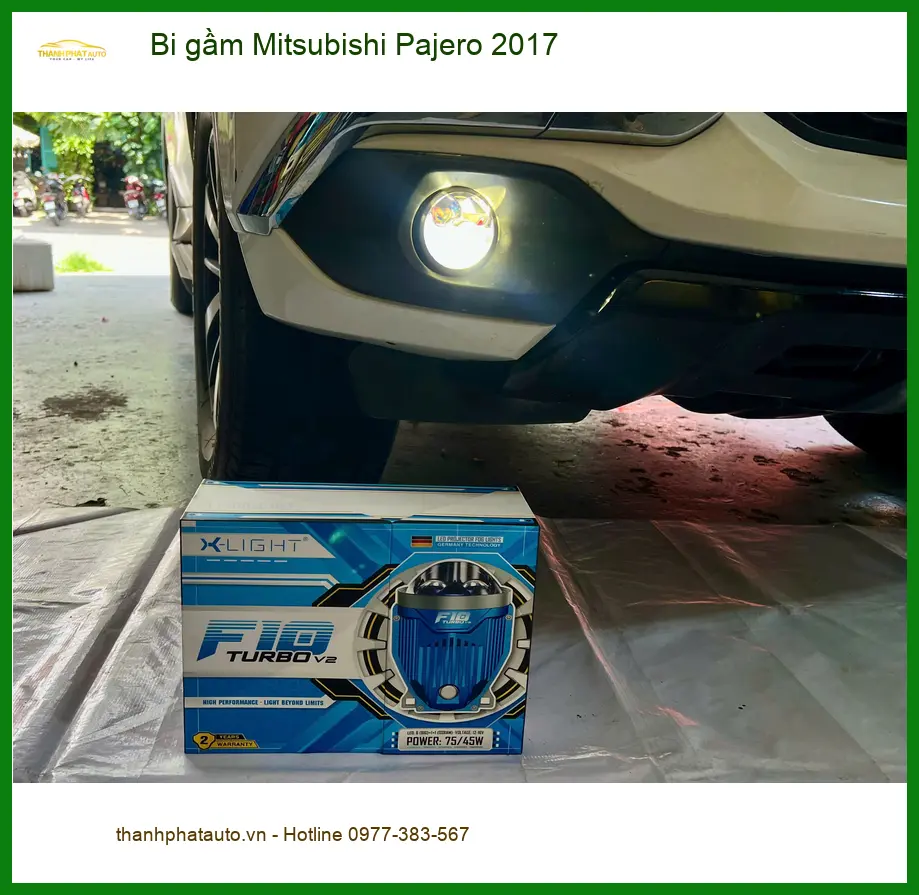 Anh Tùng độ bi gầm Mitsubishi Pajero 2017 tại Thủ Đức vì đèn zin yếu ảnh thực tế 4