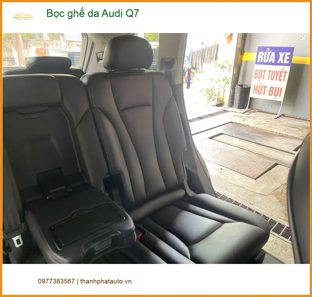 Anh Minh bọc ghế da Audi Q7 ở Quận 9 vì ghế cũ xuống cấp, khó vệ sinh ảnh thực tế 3