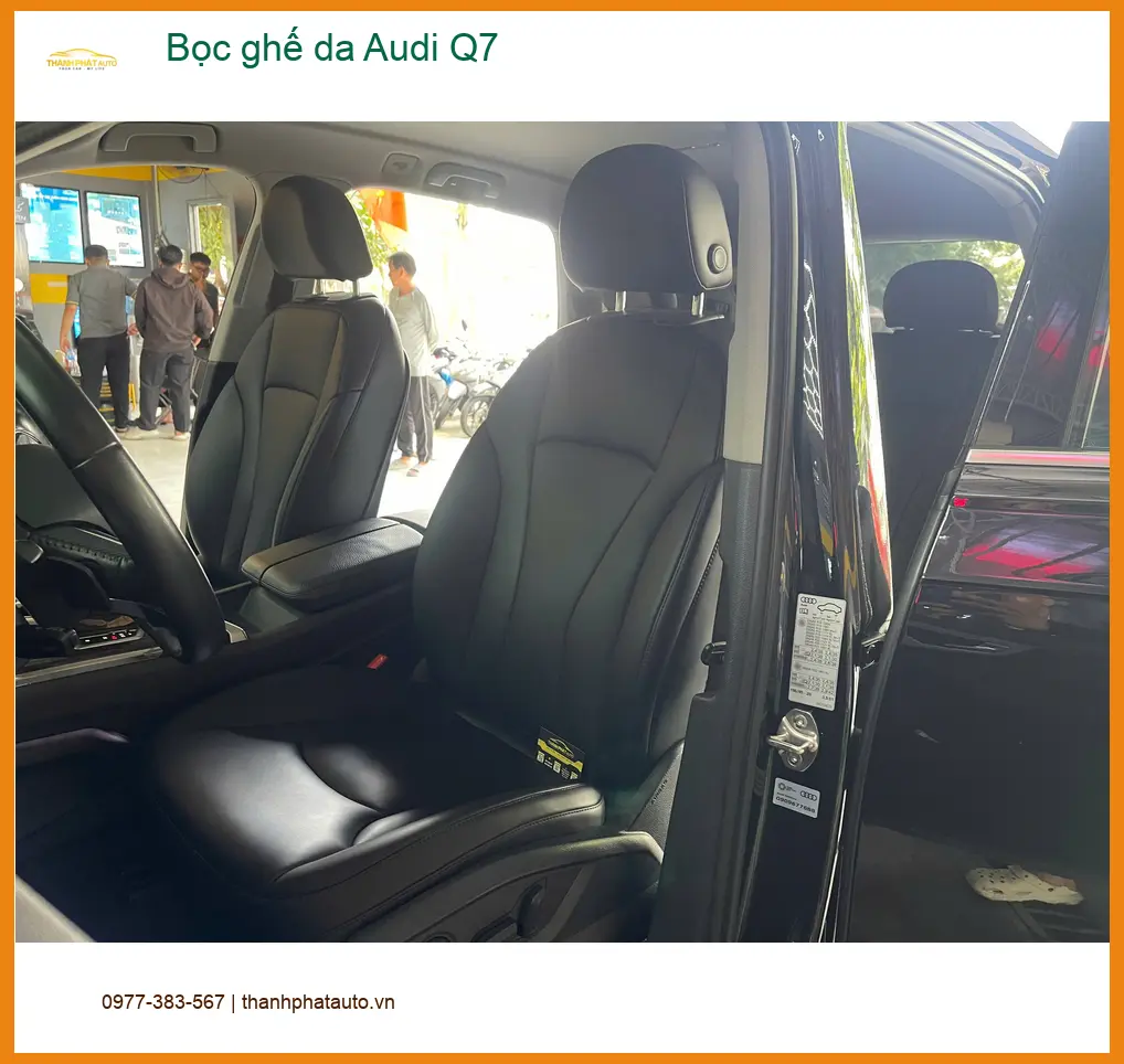 Anh Minh bọc ghế da Audi Q7 ở Quận 9 vì ghế cũ xuống cấp, khó vệ sinh ảnh thực tế 4