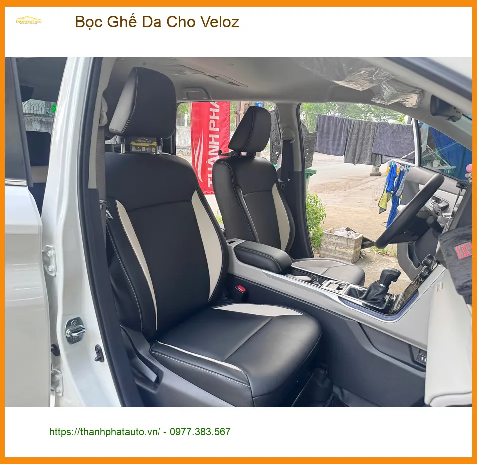 Chị Lan Anh bọc ghế da cho Toyota Veloz tại Quận 9 vì ghế zin đã cũ