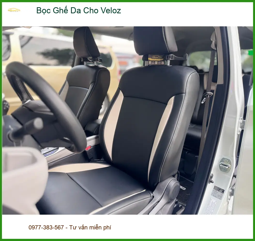 Chị Lan Anh bọc ghế da cho Toyota Veloz tại Quận 9 vì ghế zin đã cũ ảnh thực tế 2
