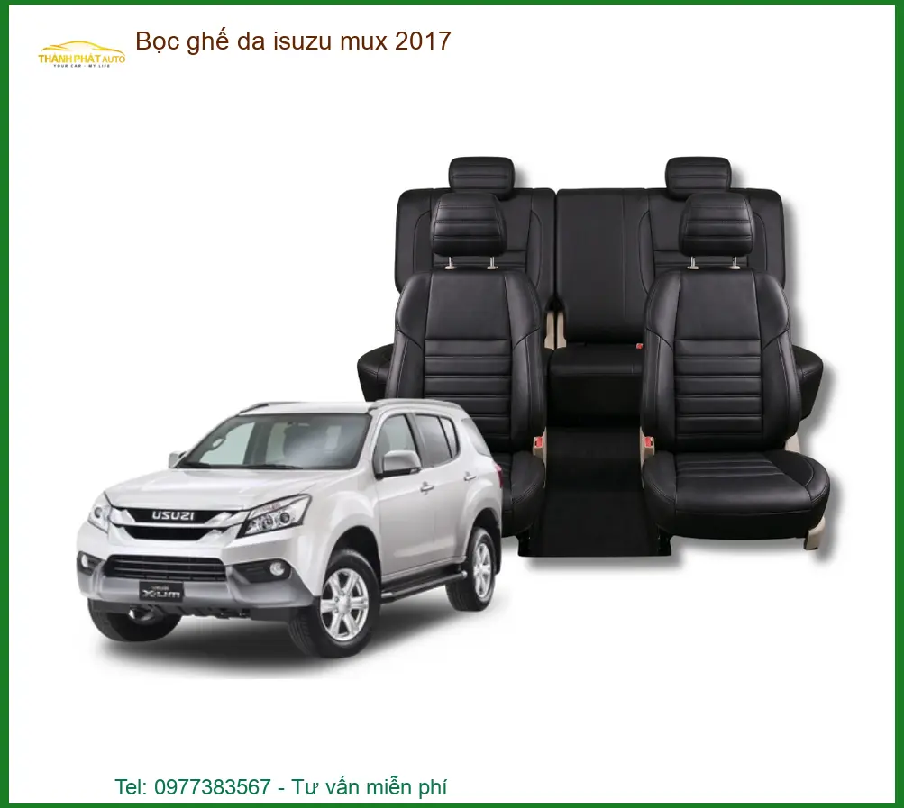 Bọc Ghế Da Cao Cấp Isuzu Mu-X 2017 - Địa Chỉ Lắp Đặt Chính Hãng TPHCM