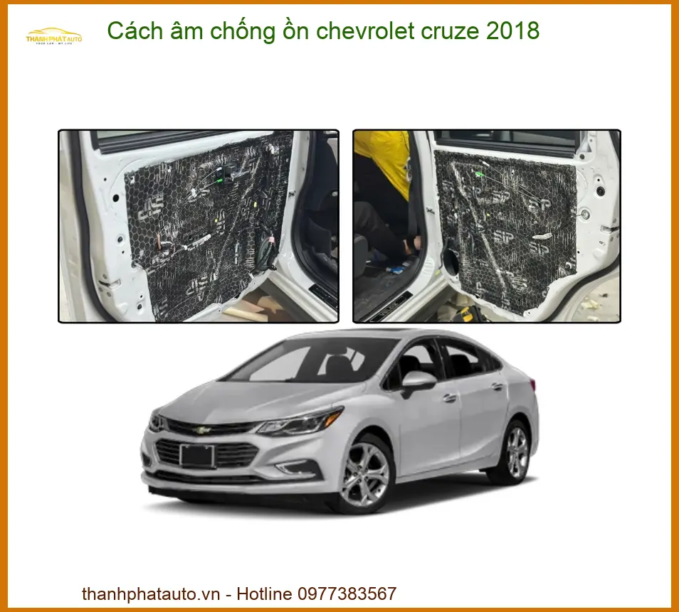 Cách âm chống ồn Chevrolet Cruze 2018 - Địa Chỉ Lắp Đặt Uy Tín TPHCM