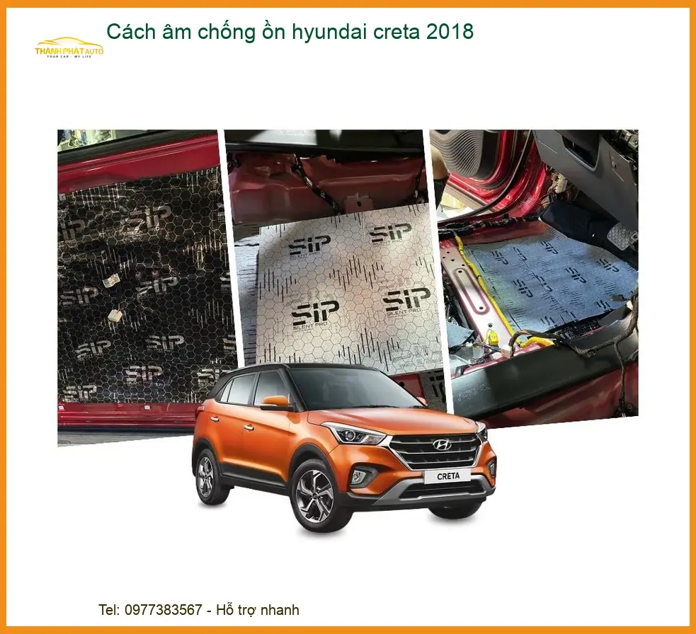 Cách âm chống ồn Hyundai Creta 2018 - Địa Chỉ Lắp Đặt Uy Tín TPHCM