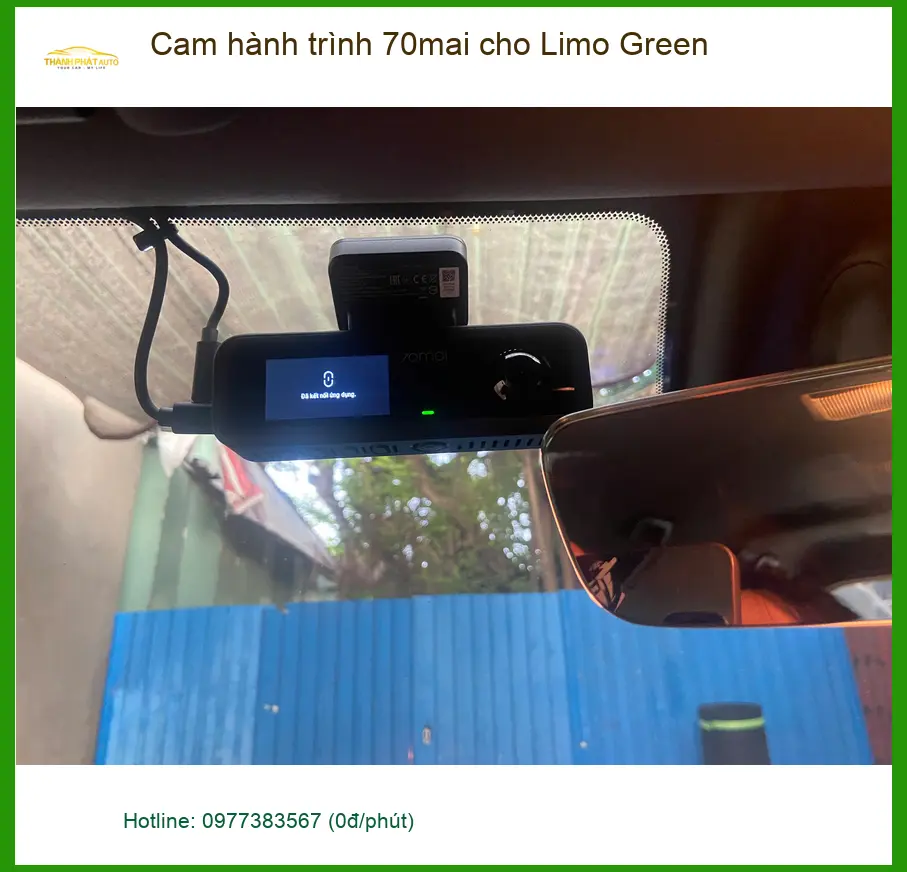 Anh Kiên lắp cam hành trình 70mai cho Limo Green tại Quận 12