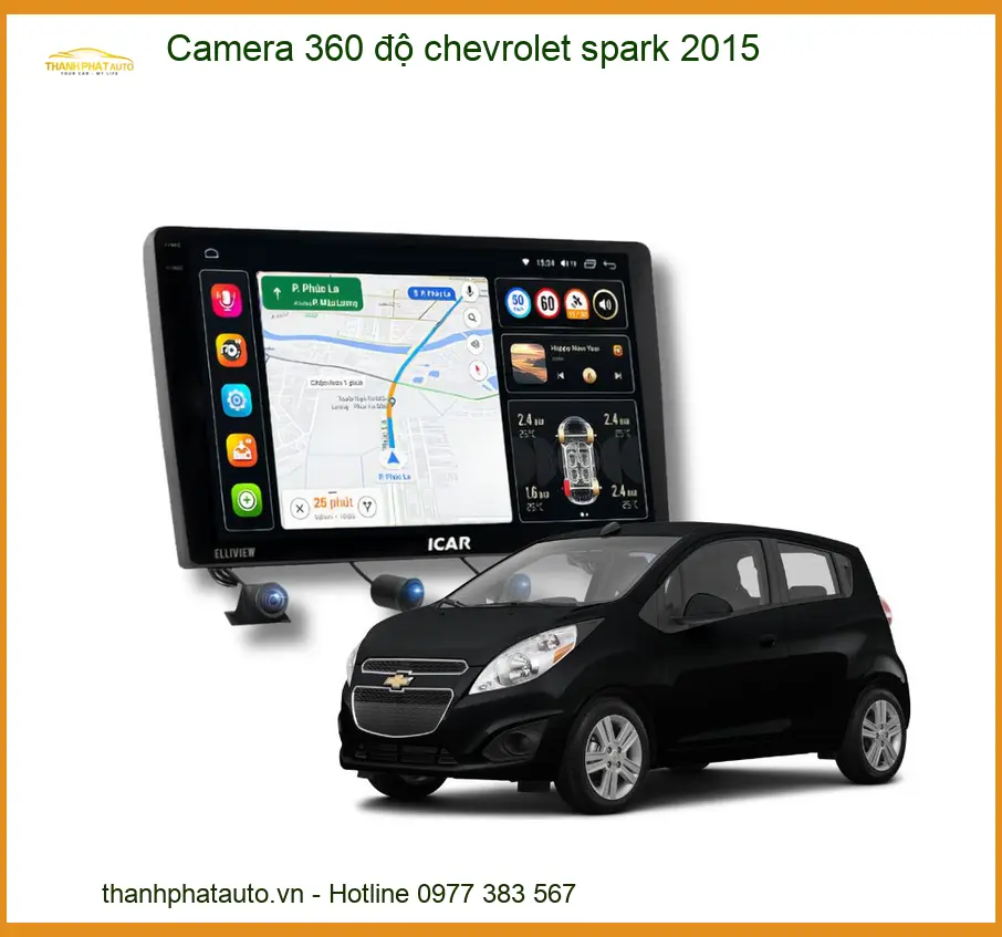 Camera 360 độ Chevrolet Spark 2015 - Địa Chỉ Lắp Đặt Uy Tín TPHCM