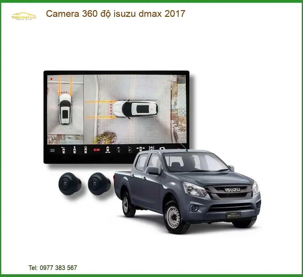 Camera 360 độ Isuzu Dmax 2017 - Nơi Lắp Đặt Uy Tín TPHCM