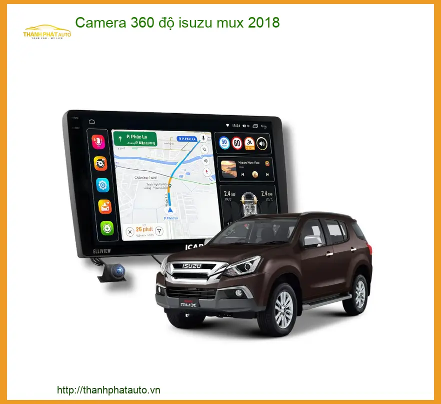 Camera 360 độ toàn cảnh Isuzu MUX 2018 - Địa Chỉ Lắp Đặt Uy Tín TPHCM