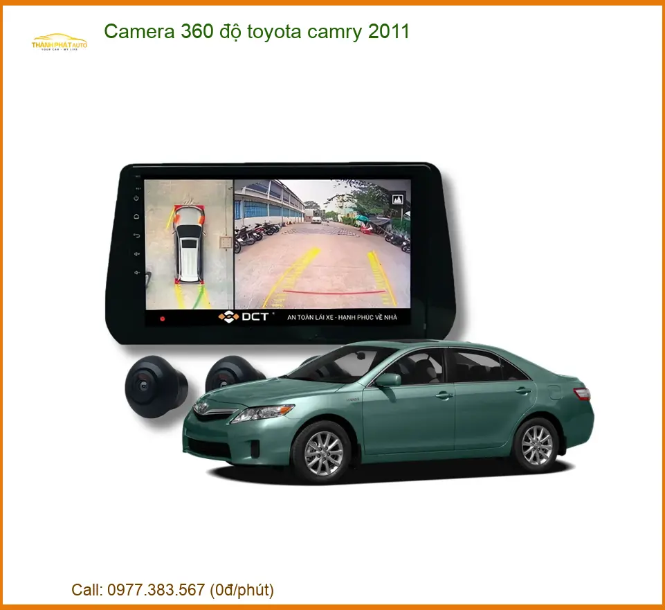 Camera 360 độ Toyota Camry 2011 - Địa Chỉ Lắp Đặt Chính Hãng Uy Tín TPHCM