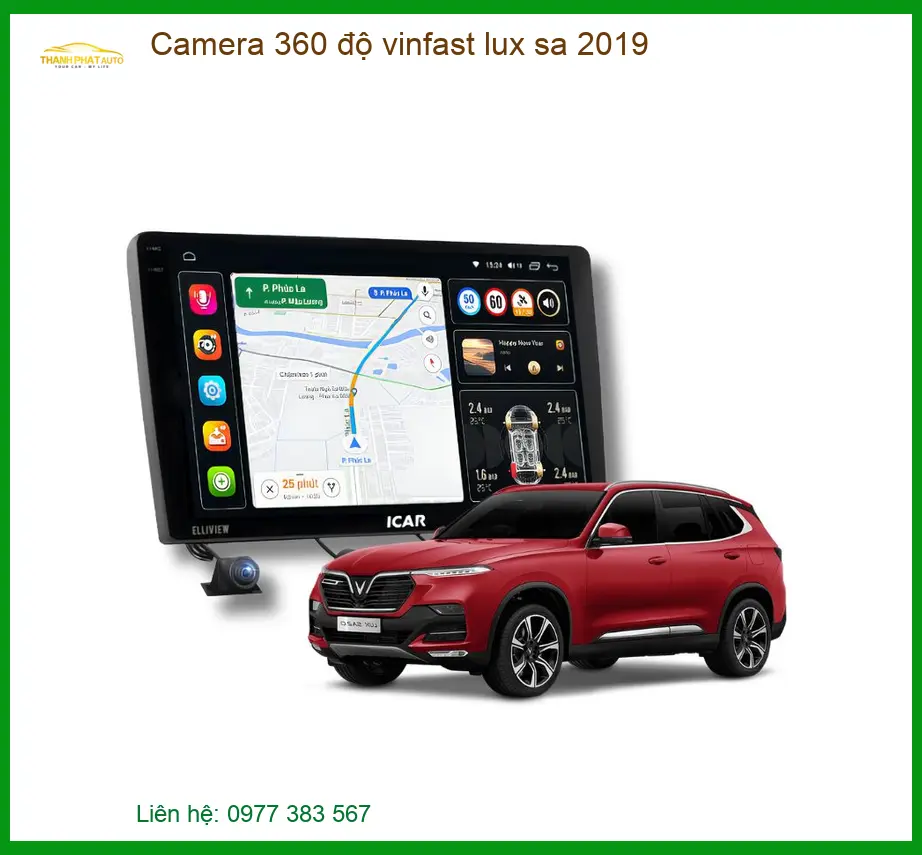 Camera 360 độ cho Vinfast Lux SA 2019 - Trung Tâm Gắn Chính Hãng Giá Tốt TPHCM